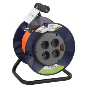 Удлинитель на пластик. катушке 4х20м без заземл. 6А IP20 RPx-4s-2х0.75-20m ПВС 2х0.75 Б0046841