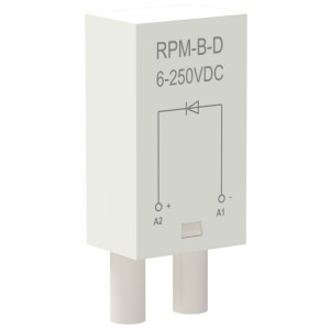 Модуль защиты для реле диод 6-250В DC ONI (кр.10шт) [RPM-B-D-DC6-250V]