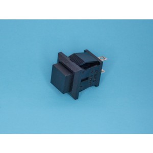 PSW-9AB, Кнопка 15х15 крепление защелка без фиксации, НР контакт, черная