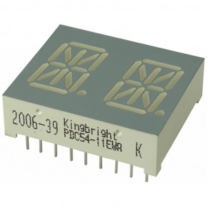 PDC54-11EWA, 2-х разрядный индикатор 13,8мм/красный/625нм/1.9-4.7мкд/ОК