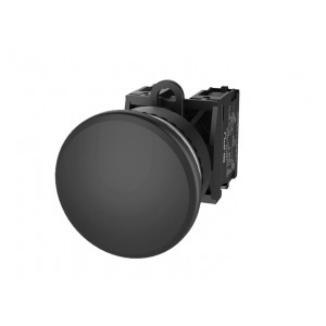 Кнопка грибовидная (черная) TS2520-0FM60-S10, Кнопка грибовидная, без блокировки, без подсветки, алюминиевое переднее кольцо, с мгновенным нажатием, с контактной группой 1NO, диаметр головки кнопки 40 мм, диаметр посадочного отверстия: 22 мм, цвет: черный
