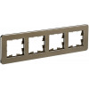 BRITE Рамка 4-мест. РУ-4-1-Бр металл латунь RE BR-M42-M-01-K49