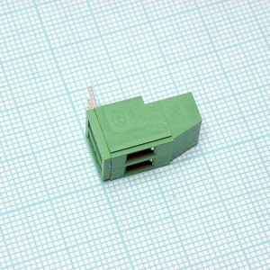DG129R-5.0-02P-14-00A(H), Винтовой клеммный блок c рельефной обоймой, 2 контакта. Серия DG129R-5.0