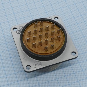 СШР48П20ЭГ2 розетка, Соединитель  цилиндрический низкочастотный негерметичный 20 контактов