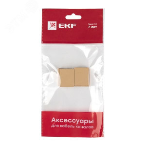 Соединитель (20х10) (4 шт) светлое дерево EKF-Plast