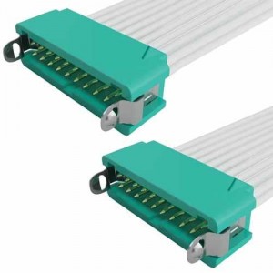 G125-MC12005L4-0300M, Кабельные сборки с прямоугольным сечением жил 1.25MM M/M CA 2X10 300MM 26AWG