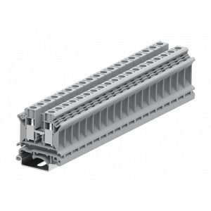 Проходная клемма 310901, Проходная клемма, тип фиксации провода: винтовой, номинальное сечение: 10 мм кв., 57A, 800V, ширина: 10 мм, цвет: серый, тип монтажа: DIN35