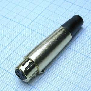 CANNON 47 3F, Аудио разъём XLR - розетка кабельная, 3 контакта, цвет - золотистый