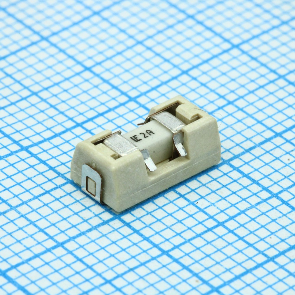 Изображение товара Предохранитель сверхбыстродействующий 2А с держателем для поверхностного монтажа