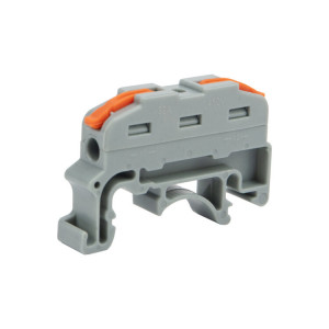 Клемма СМК 222-421D проходная 1-полюсная, с креплением на DIN-рейку (0,08-4 мм2) серая 07-6263-1