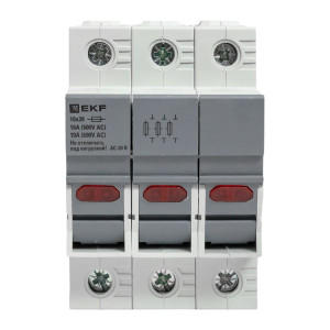 Предохранитель-разъединитель DF 10х38 3Р (тип ПВЦ) EKF df103-e