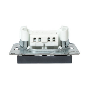 Механизм выключателя, одноклавишный, проходной, графит Эпика EKF UP1-SWG-11