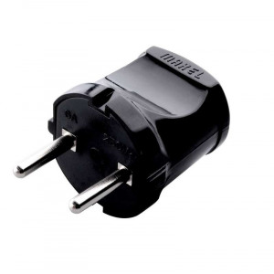 Вилка электрическая без заземл. черн. 10051