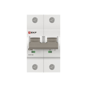 Автоматический выключатель ВА 47-125 2P 32А (C) 15кА PROXIMA EKF mcb47125-2-32C