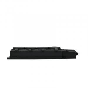 Колодка MultiSet 4х розетка 2К+З 16А/250В IP44 каучуковая черн. SE MST4104BK