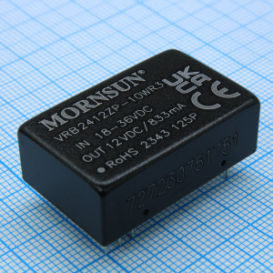 VRB2412ZP-10WR3, Преобразователь DC/DC мощность, Вт: 10 вход 24(18...36)В выход 12В/833мА