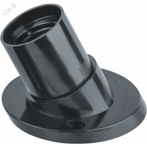 Патрон настенный Е27 карболитовый черный 19436