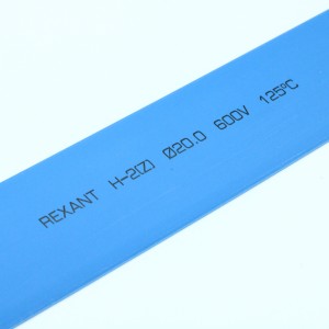 Трубка термоусадочная ТУТ нг 20,0/10,0 синяя, термоусаживаемая трубка в метровой нарезке, не поддерживает горение