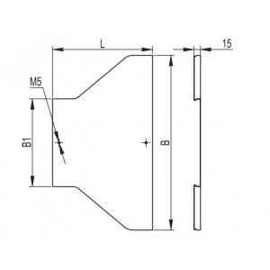 Крышка на переходник RRC симметричный 600/300 в комплекте с метизами и пластинами PTCE 38191K