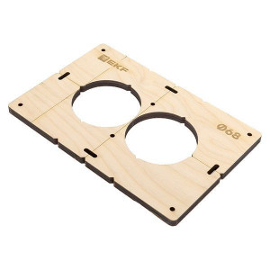 Шаблон для подрозетников c 2 отв. диам. 68 мм EKF Expert sh-d68-2