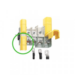 Защитная крышка AD WRT 185/300, Крышка с предупреждающим знаком, для клемм WRT 185/300, цвет: желтый