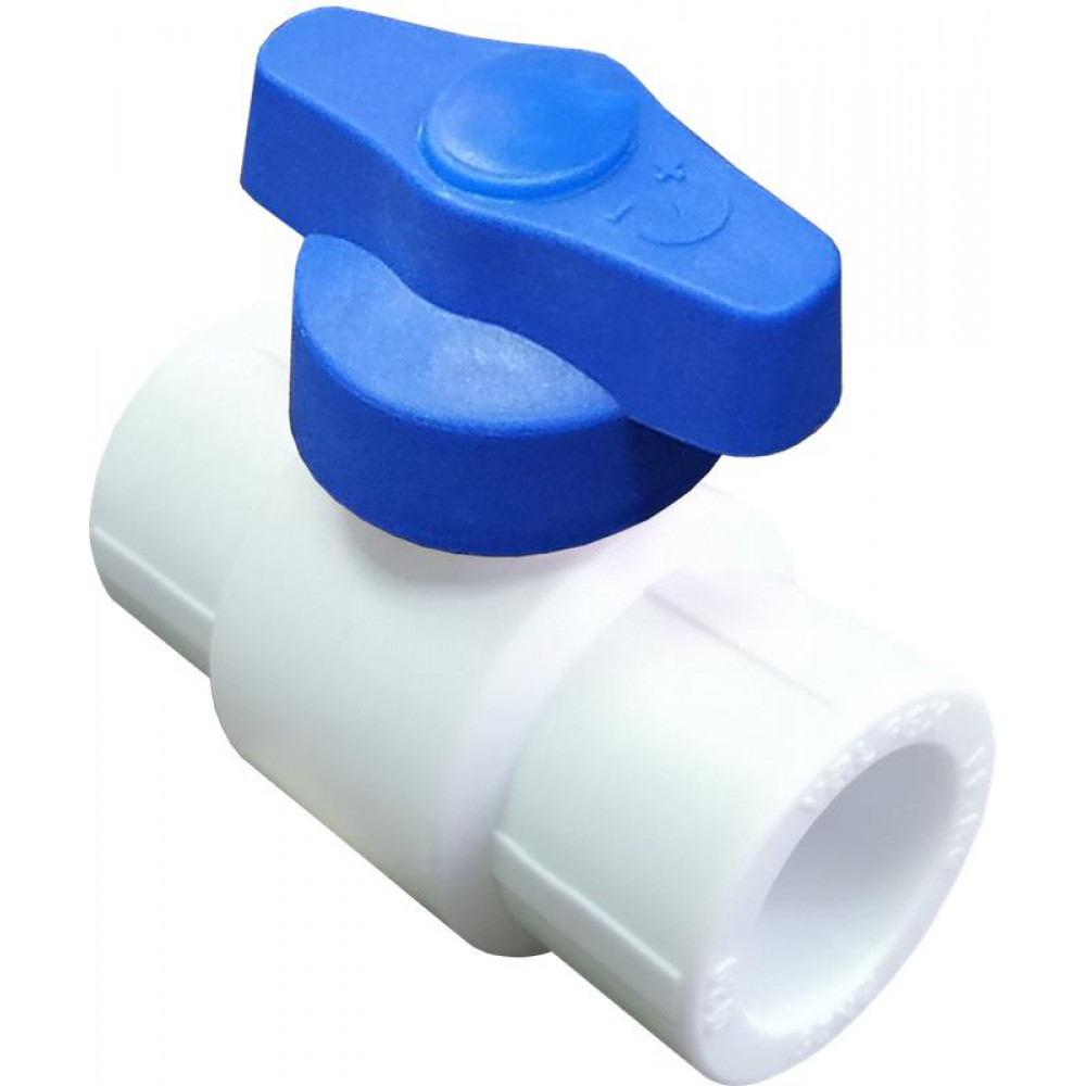 Изображение товара Кран шаровой 20 полупроходной с синей ручкой VALFEX 20255020B