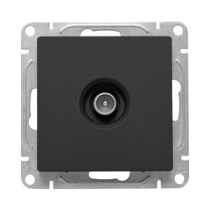 Механизм розетки TV, проходная, ч-рный Эпика EKF UP1-SOB-TV-2