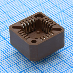 DS1032-20SDNT1A, PLCC сокет 20 контактов шаг 1.27, коричневый, H=3.81мм, DIP