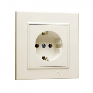Розетка 1-м СП Karea 16А IP20 с/з крем. 56010028
