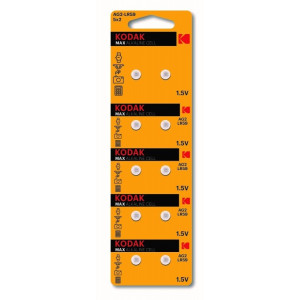 Батарейки Kodak AG2 (396) LR726, LR59 [KAG2-10] MAX Button Cell (100/1000/98000) (кр. 10шт) [Б0044707]