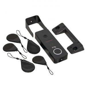 Вызывная видеопанель со счит. ключей CPV-02 чер. 4пр. 1000TVL IP65 int-cpv-02