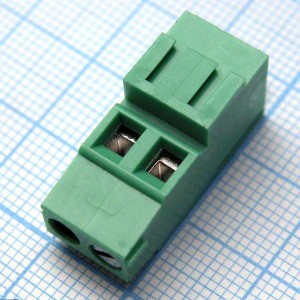 DG500H-5.08-02P-14-00A(H), Винтовой клеммный блок c рельефной обоймой, 2 контакта. Серия DG500H-5.08