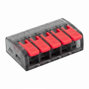 Строительно-монтажная клемма СМК 221-615 с рычагом 5 отверстий 0.5-4.0(6) мм2 EKF PROxima plc-smk-221-615