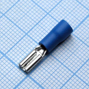 FDD1.25-110(5)  Blue, наконечник кабельный ножевой (гнездо) с изоляцией 0.5х2.8мм, сеч. пров. 0.5-1.5мм2