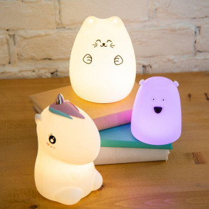 Силиконовый ночник Единорог USB с 3 режимами, RGB-свечение 503-003