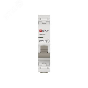 Выключатель автоматический модульный 1п C 20А 6кА ВА 47-63N PROxima EKF M636120C
