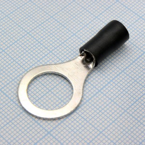 RV5.5-12 Black, наконечник кабельный кольцевой с изоляцией d=13мм, сеч. пров.4.0-6.0мм2