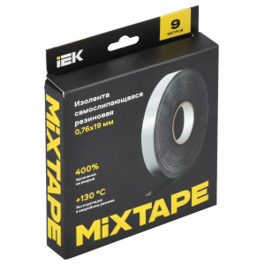 MIXTAPE PRO Изолента самослипающаяся резиновая с подложкой 0,76х19мм 9м 23 IEK MT7-IZ32-C076-19-09