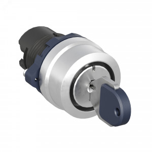 Головка переключателя с ключом на 3 положения с фиксацией стандартная ручка, черный, алюминий M22S-KL3A