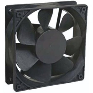 OA109EC-UR-1WB, AC Fans Electronically Commutated (EC) Fan, 120x38mm, 90-265VAC, 106CFM, 4.9/5.2W, 43dBA, 3200RPM, Ball Bearing, 2 Wire Leads