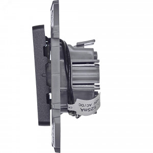 Выключатель 2-кл. Inspiria 10А IP20 250В 10AX с подсветкой/индикацией механизм антрацит Leg 673633