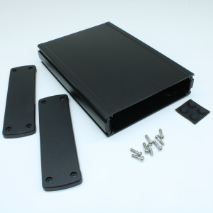 ALUG706BK200, Алюминиевый черный корпус с черными торцевыми панелями