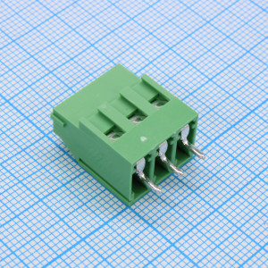 GT130-5.0-03P-14-00, Винтовой клеммный блок c рельефной обоймой, 3 контакта. Серия GT130-5.0