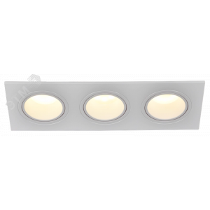 Светильник 4103 встраиваемый 3хMR16 квадрат пласт. бел. LT-UVB0-4103-GU05-3-K01