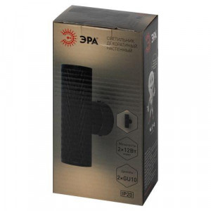 Светильник WL46 BK под лампу MR16 GU10 12Вт для интерьера/фасадов IP20 черн. Б0058502