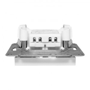 Механизм выключателя, одноклавишный, проходной, белый Эпика EKF UP1-SWW-11