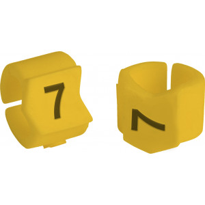 brd333407, SCNG-23-7 клипсы жёлтые, 50шт/упак, для провода 5,9-8,5мм диаметра, легенда 7