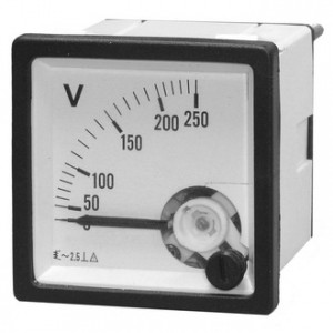 Вольтметр 250В   50ГЦ  (48Х48), Измерительная головка ACV 250V вертикального положения, класс точности 2,5