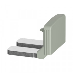 Соединительная перемычка IVB WTN 50-2 IN, Соединительная перемычка, 2 полюса, изолированная, втычная, для клемм: WTN 50, монтаж в зажимную клетку, цвет: серый