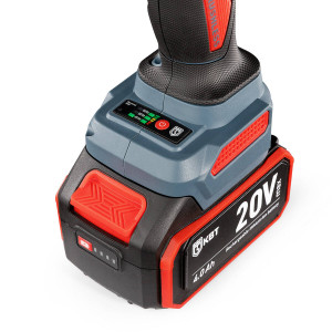 Гайковерт WB-20-1000 серия ПРОФИ, Гайковерт ударный аккумуляторный 20V бесщеточный с максимальным крутящим моментом 1000 Нм, 2 аккумуляторные батареи: Li-ion, 20 В/4Ач, з/у, патрон квадрат 1/2